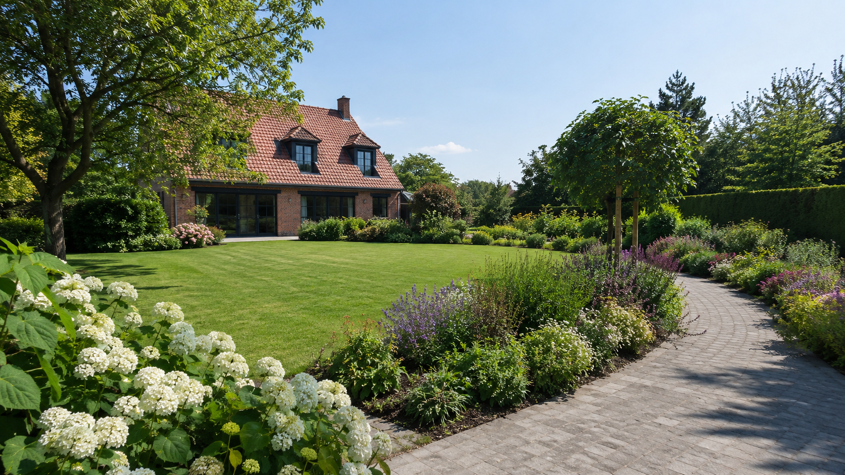 Jardin paysager entretenu autour de Lille